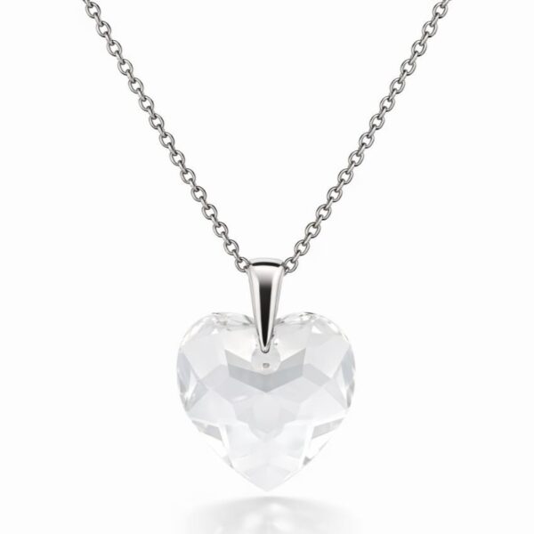 Swarovski ékszerek | Ékszershop - Ekszerwebshop.hu 18 mm Szív Swarovski kristályos ezüst nyaklánc - EkszerWebshop.hu