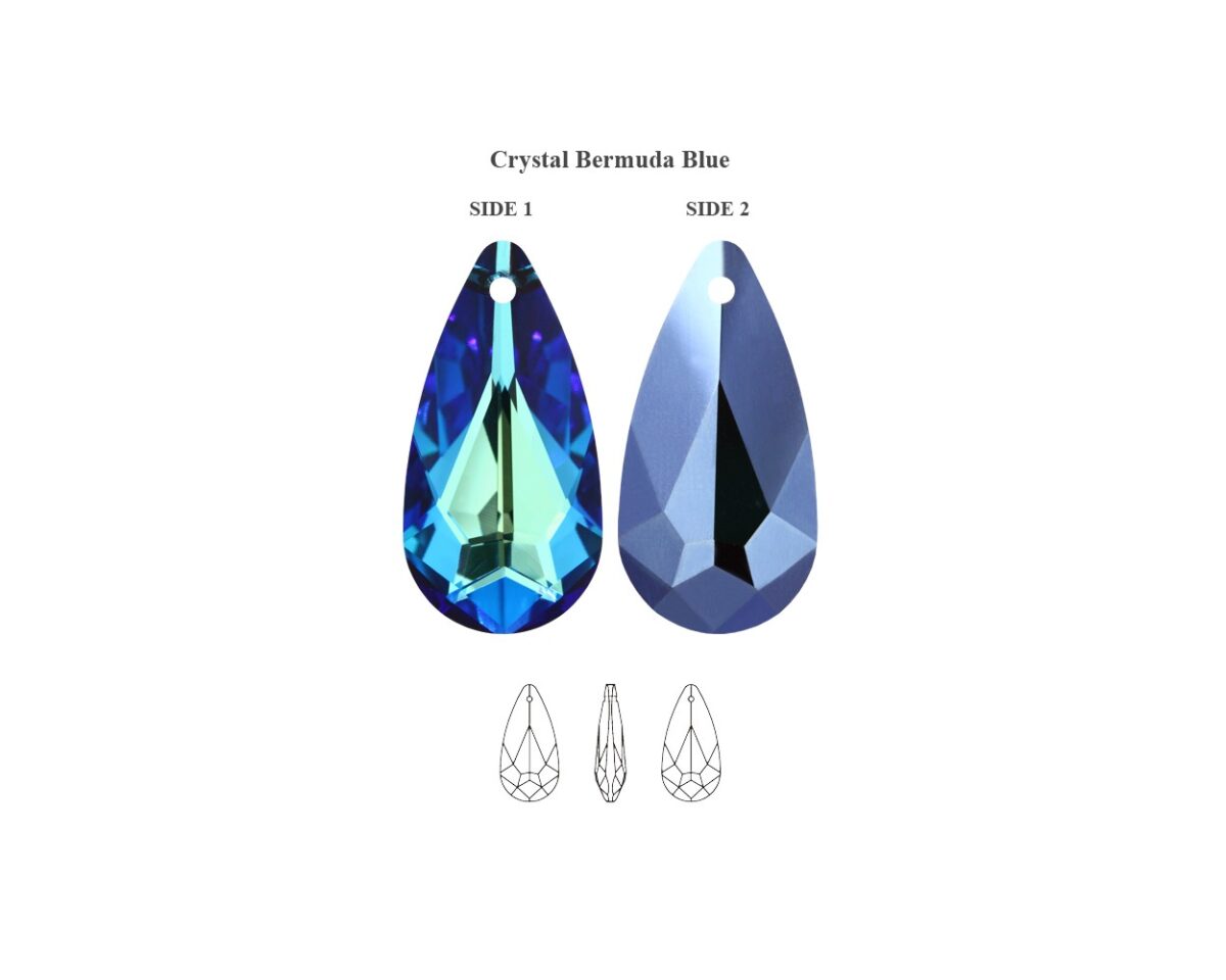 6100 - Bermuda Blue, Kék Körte Swarovski kristályos ezüst nyaklánc - EkszerWebshop.hu - crystal 6100 - Bermuda Blue, Kék Körte Swarovski kristályos ezüst nyaklánc - EkszerWebshop.hu - crystal