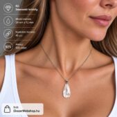 Crystal Körte Swarovski kristályos ezüst nyaklánc - EkszerWebshop.hu - modell
