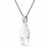 Crystal Körte Swarovski kristályos ezüst nyaklánc - EkszerWebshop.hu - oldalról