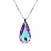 6100 - Vitrail Light, lila Körte Swarovski kristályos ezüst nyaklánc - EkszerWebshop.hu - fő