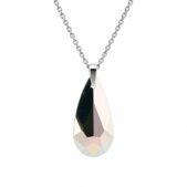 6100 - Vitrail Light, lila Körte Swarovski kristályos ezüst nyaklánc - EkszerWebshop.hu - hátul