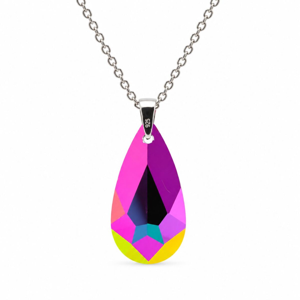6100 - Zöld Vitrail Medium Swarovski kristályos ezüst nyaklánc - EkszerWebshop.hu - hátulról 6100 - Zöld Vitrail Medium Swarovski kristályos ezüst nyaklánc - EkszerWebshop.hu - hátulról