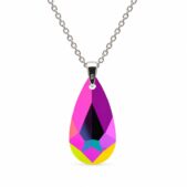 6100 - Zöld Vitrail Medium Swarovski kristályos ezüst nyaklánc - EkszerWebshop.hu - hátulról