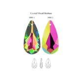 Zöld Vitrail Medium Swarovski kristályos ezüst nyaklánc - EkszerWebshop.hu - kristály