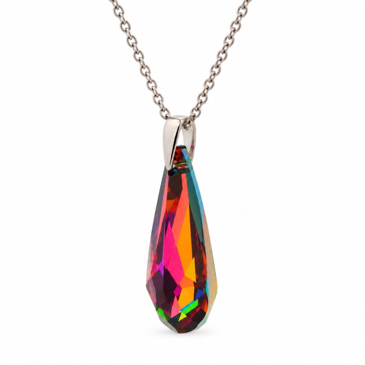 6100 - Zöld Vitrail Medium Swarovski kristályos ezüst nyaklánc - EkszerWebshop.hu - oldalról 6100 - Zöld Vitrail Medium Swarovski kristályos ezüst nyaklánc - EkszerWebshop.hu - oldalról