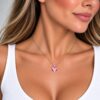 Rose Swarovski kristályos ezüst nyaklánc modellen - EkszerWebshop.hu
