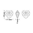 6215 Swarovski heart - EkszerWebshop.hu