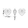 6215 Swarovski heart - EkszerWebshop.hu