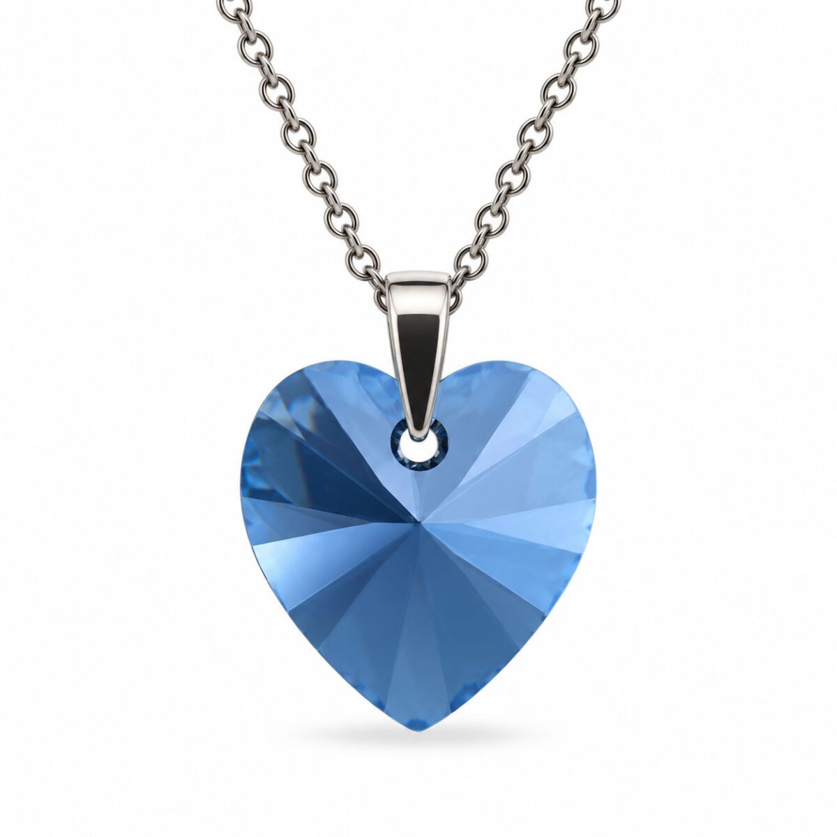6228 - 14 mm - Bermuda Blue, Kék Szív Swarovski kristályos ezüst nyaklánc - EkszerWebshop.hu - hátulró 14 mm - Bermuda Blue, Kék Szív Swarovski kristályos ezüst nyaklánc - EkszerWebshop.hu