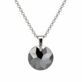 6430 - Ezüst nyaklánc swarovski kristállyal - EkszerWebshop.hu - Kék - hátul