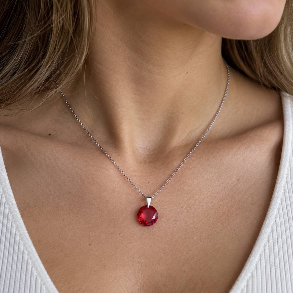 6430 - Ezüst nyaklánc swarovski kristállyal - EkszerWebshop.hu - Scarlet - Modellen 6430 - Ezüst nyaklánc swarovski kristállyal - EkszerWebshop.hu - Scarlet - Modellen