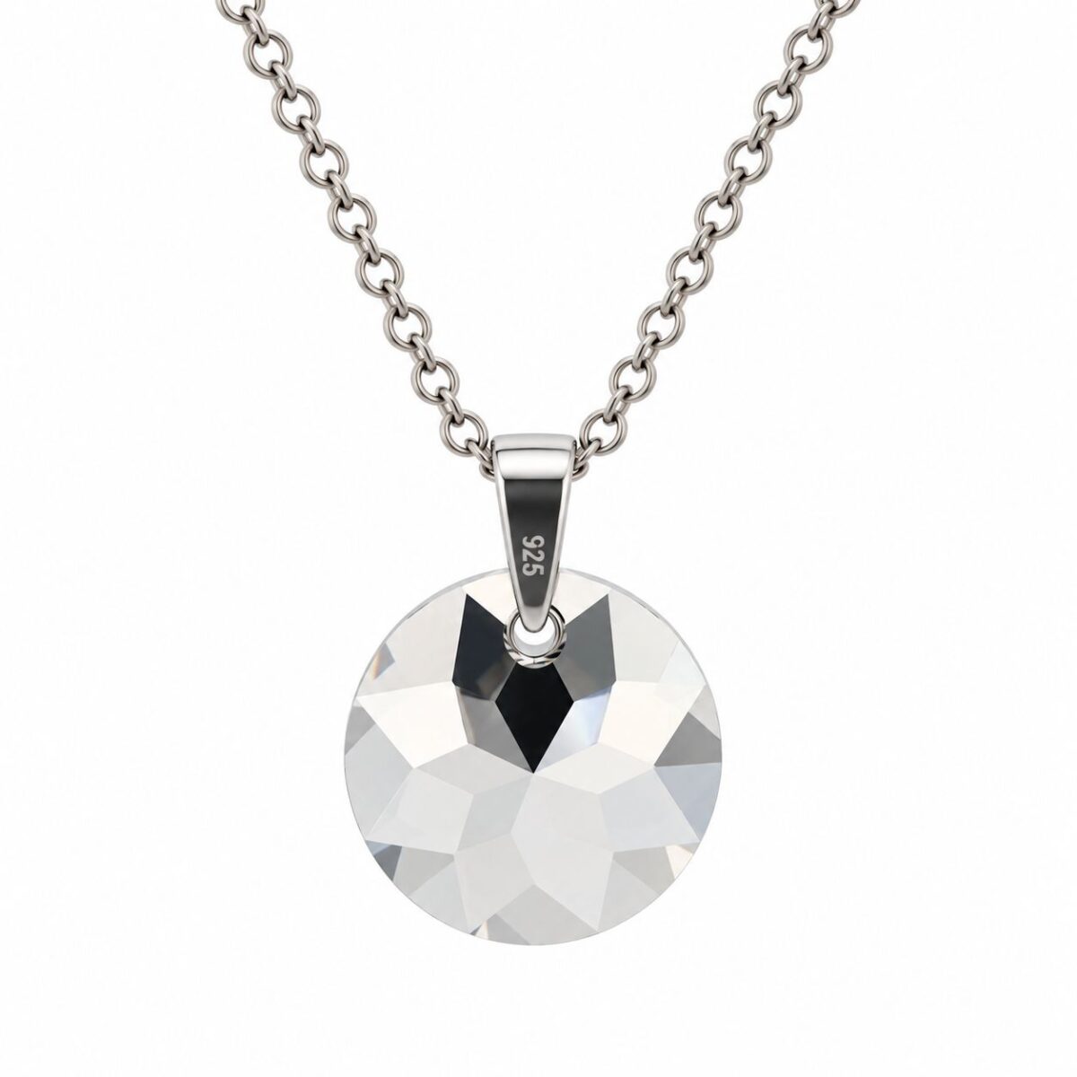 6430 - Ezüst nyaklánc swarovski kristállyal - EkszerWebshop.hu - hátul Ezüst nyaklánc swarovski kristállyal - EkszerWebshop.hu - lila