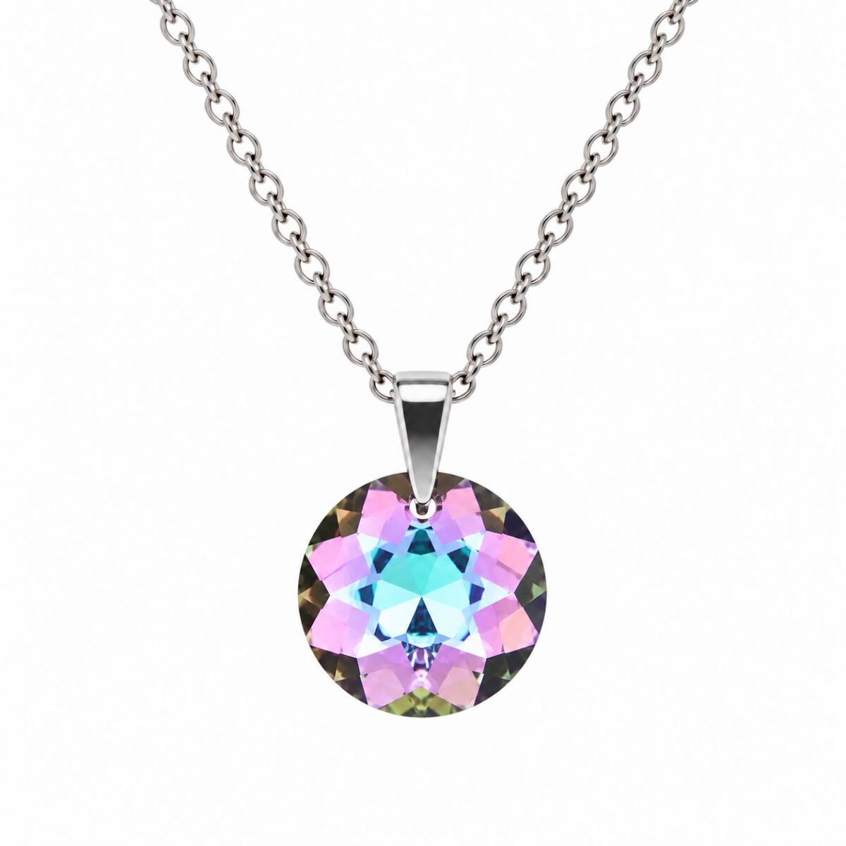 6430 - Ezüst nyaklánc swarovski kristállyal - EkszerWebshop.hu - lila - 2 Ezüst nyaklánc swarovski kristállyal - EkszerWebshop.hu - lila - 2