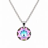 Ezüst nyaklánc swarovski kristállyal - EkszerWebshop.hu - lila - 2