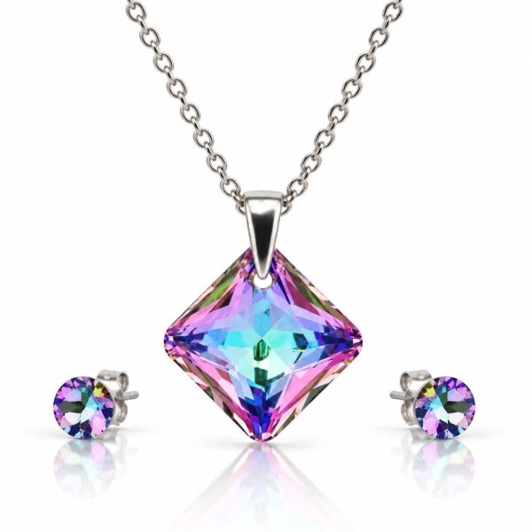 Swarovski ékszerek | Ékszershop - Ekszerwebshop.hu Ezüst ékszerszett - 24 mm - Rombusz Swarovski kristályos ezüst ékszerszett - EkszerWebshop.hu - VitrailLight
