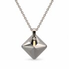 Kék, bermuda blue Rombusz Swarovski kristályos ezüst nyaklánc - EkszerWebshop.hu