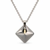 Kék, bermuda blue Rombusz Swarovski kristályos ezüst nyaklánc - EkszerWebshop.hu