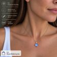 Lila, Rombusz Swarovski kristályos ezüst nyaklánc - EkszerWebshop-hu - nyakon