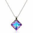 Lila Vitrail Light Rombusz Swarovski kristályos ezüst nyaklánc - EkszerWebshop.hu