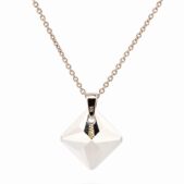 Lila Vitrail Light Rombusz Swarovski kristályos ezüst nyaklánc - EkszerWebshop.hu