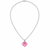 6431- Rombusz Swarovski kristályos ezüst nyaklánc - EkszerWebshop.hu - Rose