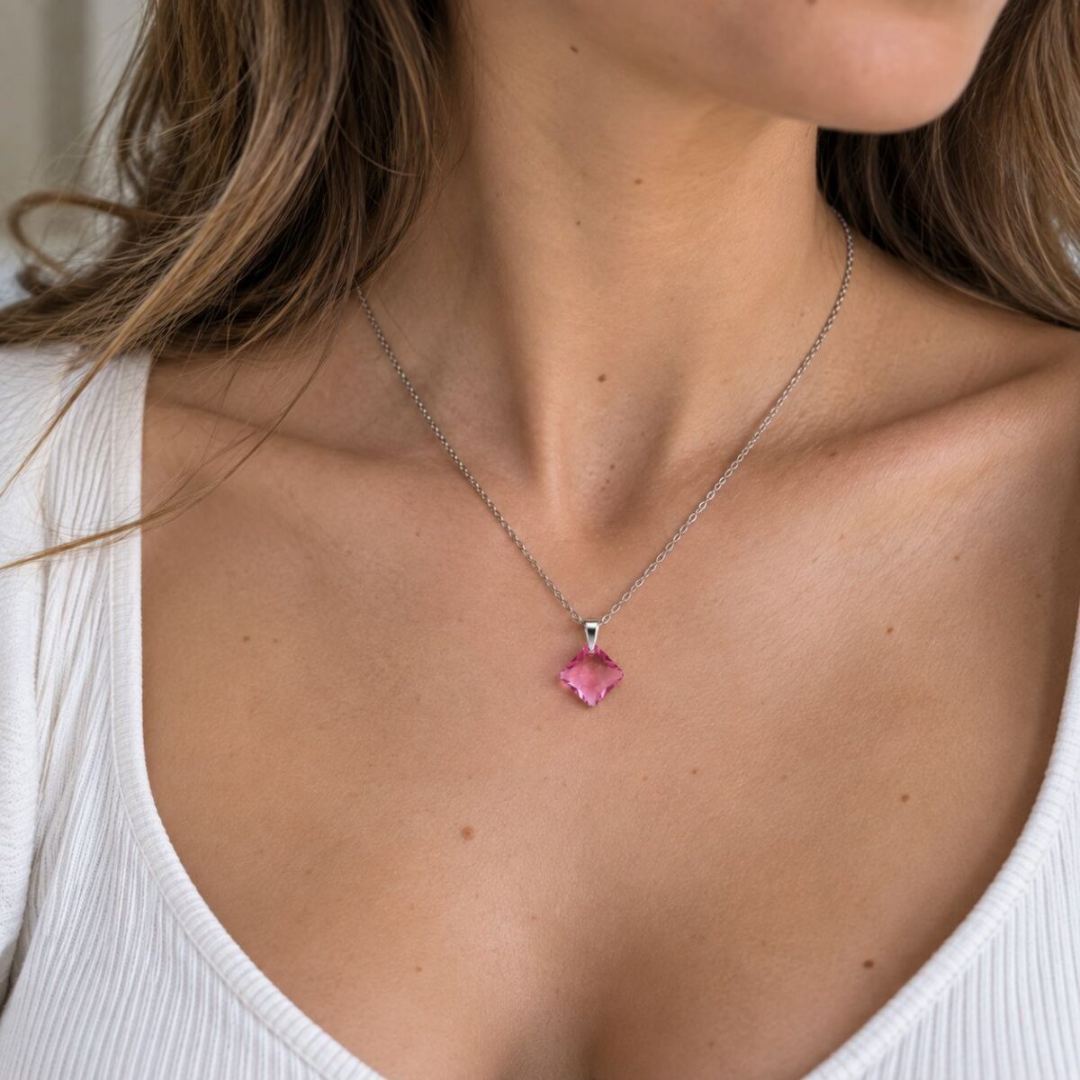 6431- Rombusz Swarovski kristályos ezüst nyaklánc - EkszerWebshop.hu - Rose - Modellen 6431- Rombusz Swarovski kristályos ezüst nyaklánc - EkszerWebshop.hu - Rose - Modellen