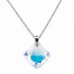 Színjátaszós Rombusz Swarovski kristályos ezüst nyaklánc - EkszerWebshop.hu - hátul