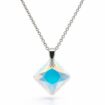 Színjátaszós Rombusz Swarovski kristályos ezüst nyaklánc - EkszerWebshop.hu
