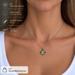 Zöld Vitrail medium Rombusz Swarovski kristályos ezüst nyaklánc - EkszerWebshop.hu - élőben
