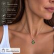 Zöld Vitrail medium Rombusz Swarovski kristályos ezüst nyaklánc - EkszerWebshop.hu - nyakon
