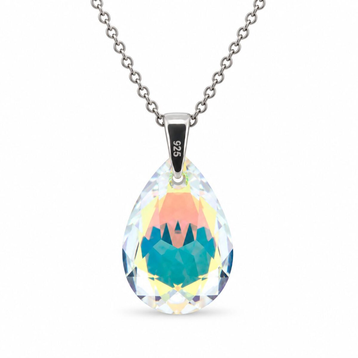 6433 - Crystal Ap Csepp Swarovski kristályos ezüst nyaklánc - EkszerWebshop.hu - hátulról 6433 - Crystal Ap Csepp Swarovski kristályos ezüst nyaklánc - EkszerWebshop.hu - hátulról