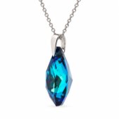 Kék Bermuda Blue Csepp Swarovski kristályos ezüst nyaklánc - EkszerWebshop.hu - fő