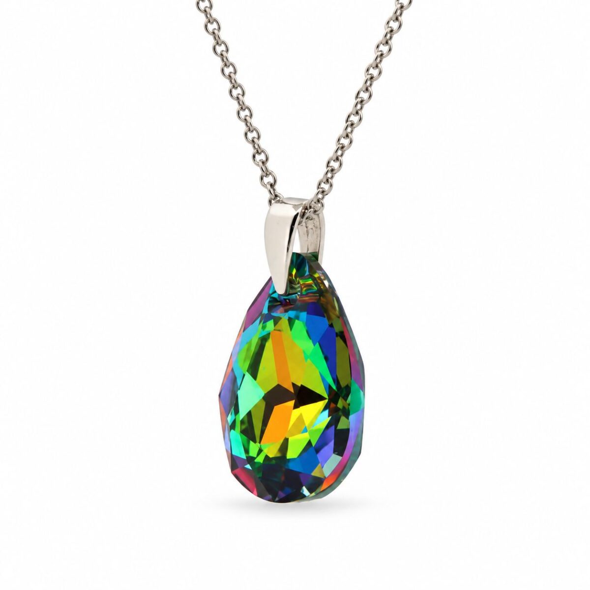 Zöld Vitrail Medium Csepp Swarovski kristályos ezüst nyaklánc - EkszerWebshop.hu Zöld Vitrail Medium Csepp Swarovski kristályos ezüst nyaklánc - EkszerWebshop.hu