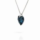 14 mm Sötét kék Swarovski kristályos ezüst nyaklánc - Montana - EkszerWebshop.hu
