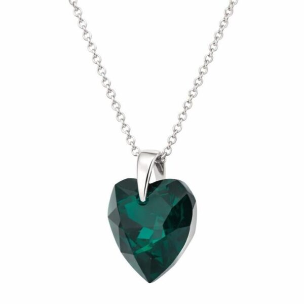 Swarovski ékszerek | Ékszershop - Ekszerwebshop.hu Ezüst nyaklánc - Szív swarovski kristály medállal (1.4 cm) - Kék, montana
