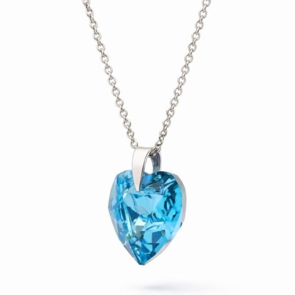 Swarovski ékszerek | Ékszershop - Ekszerwebshop.hu Ezüst nyaklánc - Szív swarovski kristály medállal (1.4 cm) - Világos kék, aquamarine
