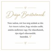 „Drága Barátnőmnek” – romantikus üzenetkártya barátnőmnek-EkszerWebshop.hu-Üzenetkártya