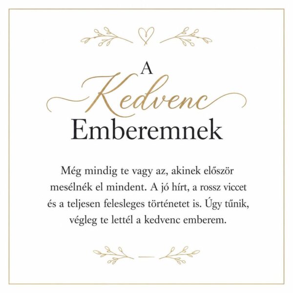 „A Kedvenc Emberemnek” – játékos üzenetkártya barátnőmnek-EkszerWebshop.hu-Üzenetkártya