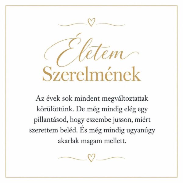 „Életem Szerelmének” – szerelmes üzenetkártya feleségemnek-EkszerWebshop.hu-Üzenetkártya
