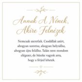 „Annak A Nőnek, Akire Felnézek” – személyes üzenetkártya feleségemnek-EkszerWebshop.hu-Üzenetkártya