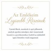 „Az Emlékeim Legszebb Részének” – személyes üzenetkártya anyukámnak-EkszerWebshop.hu-Üzenetkártya
