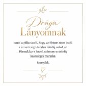 „Drága Lányomnak” – személyes üzenetkártya lányomnak-EkszerWebshop.hu-Üzenetkártya