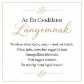 „Az Én Csodálatos Lányomnak” – romantikus üzenetkártya lányomnak-EkszerWebshop.hu-Üzenetkártya
