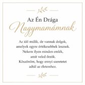 „Az Én Drága Nagymamámnak” – megható üzenetkártya nagymamámnak-EkszerWebshop.hu-Üzenetkártya