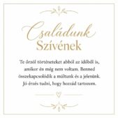 „Családunk Szívének” – személyes üzenetkártya nagymamámnak-EkszerWebshop.hu-Üzenetkártya