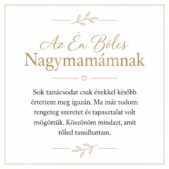 „Az Én Bölcs Nagymamámnak” – személyes üzenetkártya nagymamámnak-EkszerWebshop.hu-Üzenetkártya