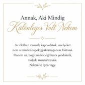 „Annak, Aki Mindig Különleges Volt Nekem” – megható üzenetkártya keresztanyámnak-EkszerWebshop.hu-Üzenetkártya