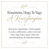 „Köszönöm, Hogy Te Vagy A Keresztanyám” – szeretetteljes üzenetkártya keresztanyámnak-EkszerWebshop.hu-Üzenetkártya