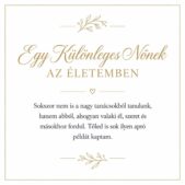 „Egy Különleges Nőnek Az Életemben” – személyes üzenetkártya keresztanyámnak-EkszerWebshop.hu-Üzenetkártya